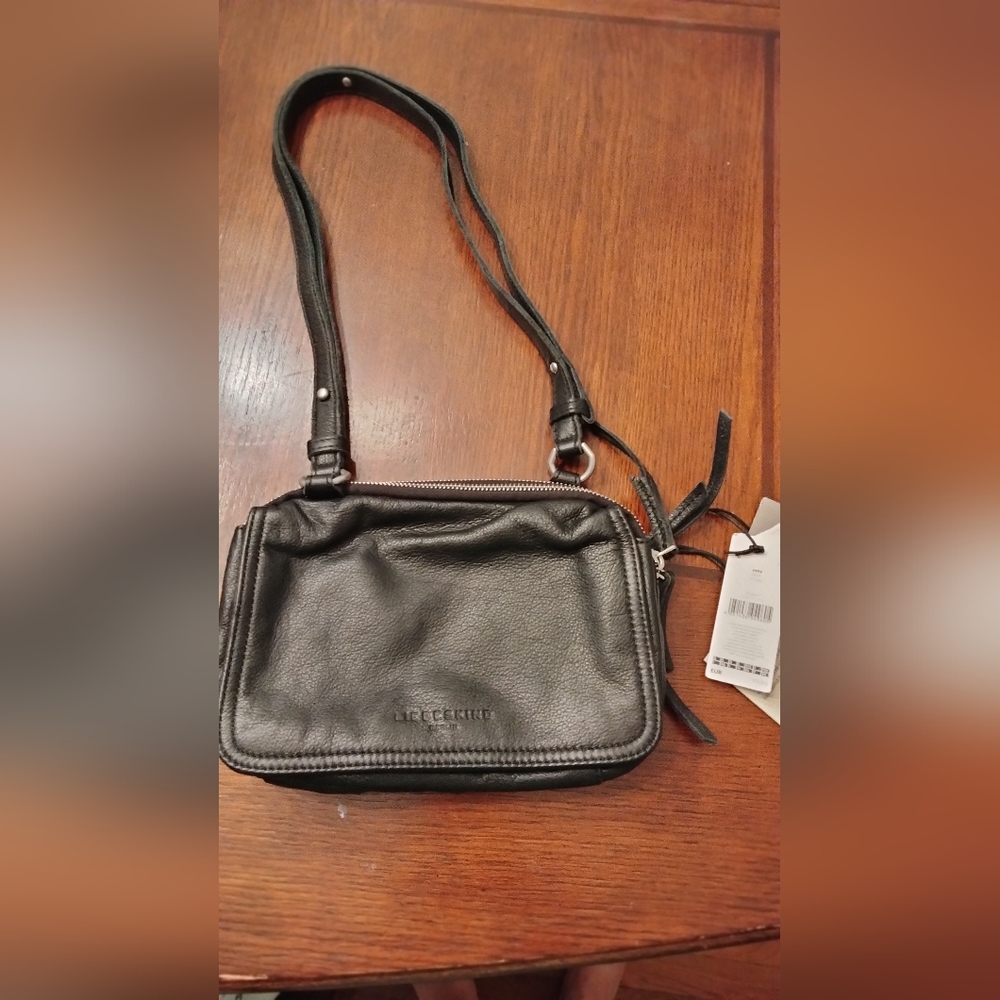 Sleek Black Leather Crossbody Bag by See By Liebeskind